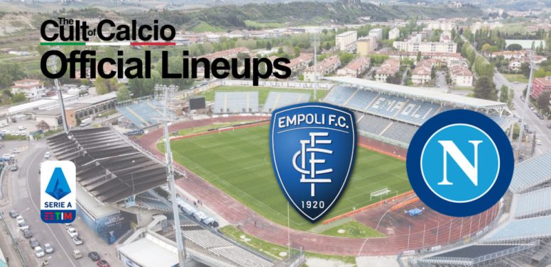 Empoli vs Napoli Official Lineups – Serie A Round 34 